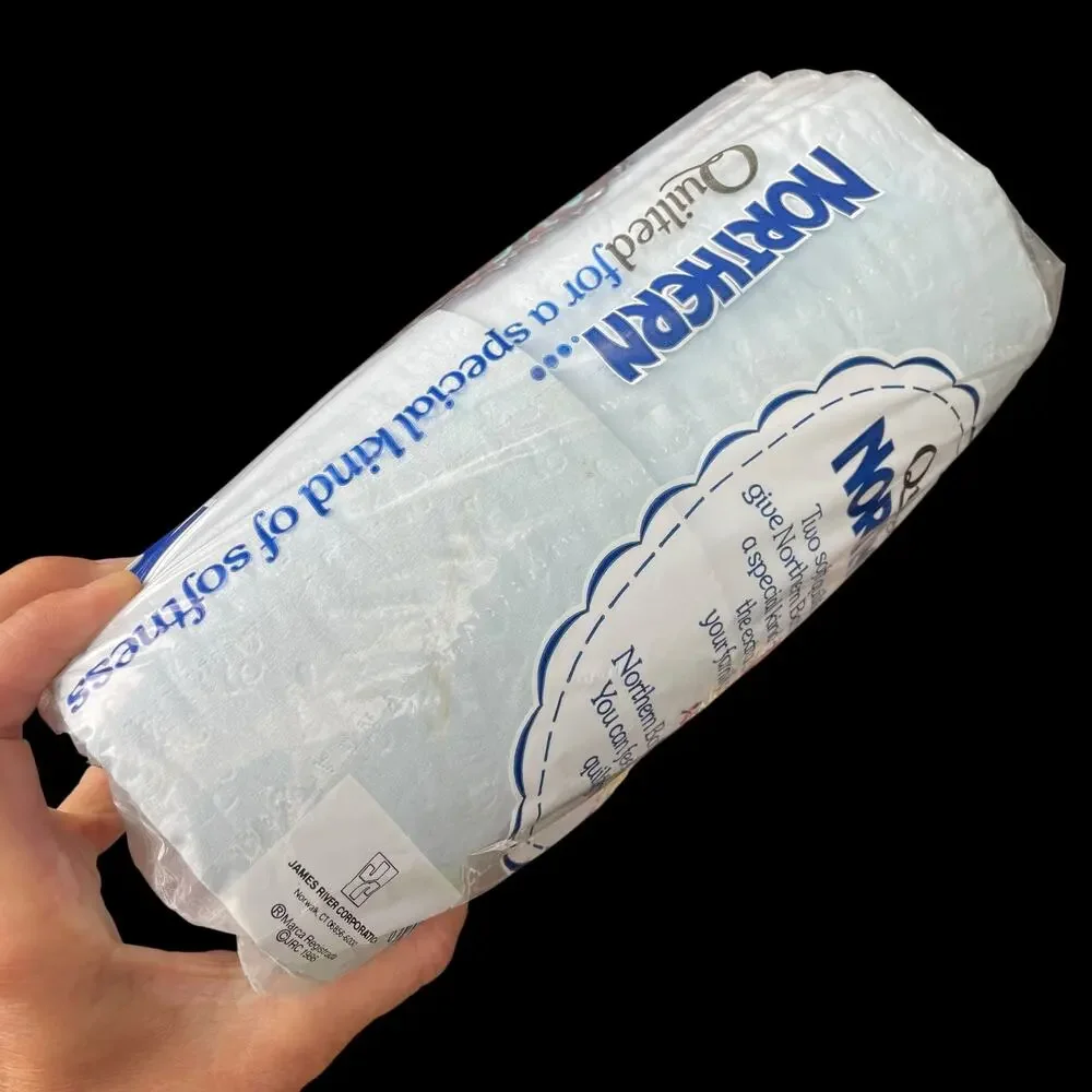 Quilted Northern Blue Toilet Paper 4 Roll Bathroom Tissue African American FLAW